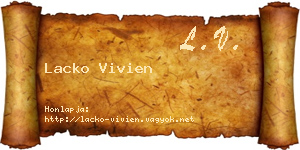 Lacko Vivien névjegykártya